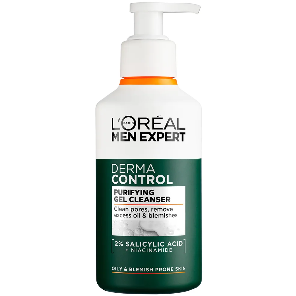 L'Oréal Men Expert Derma Control Purifying Cleansing Gel with 2% Salicylic acid + Niacinamide 260ml Zdjęcie 1