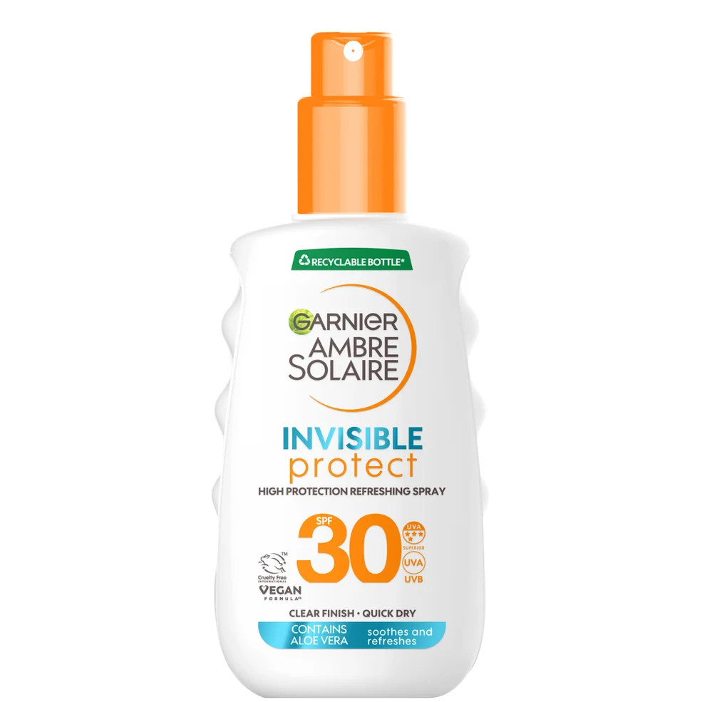 Garnier Ambre Solaire Invisible Protect Sun Protection Spray SPF30 Invisible Finish Sun Cream Spray 150ml Zdjęcie 1