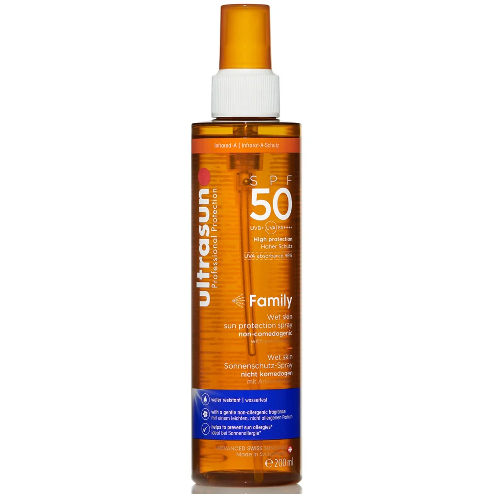 Ultrasun Family Wet Skin Spray SPF50 200ml Zdjęcie 1