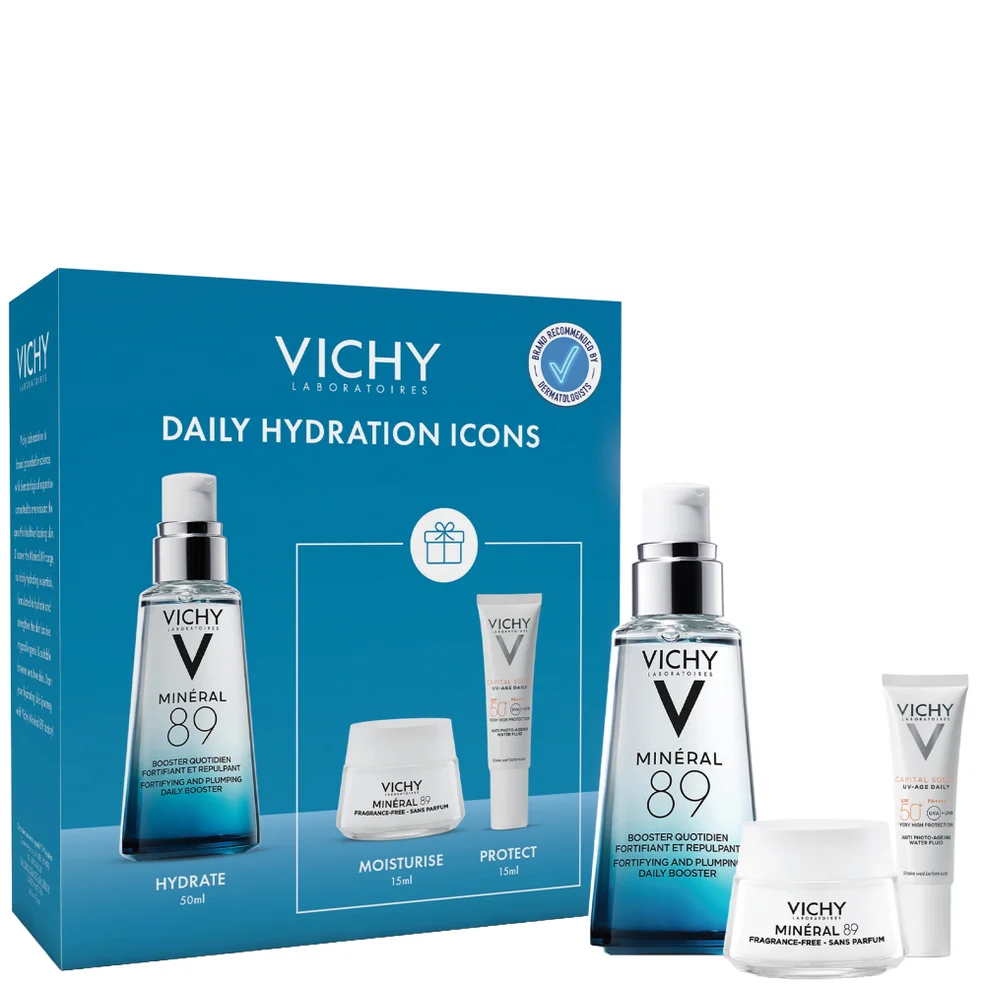 Vichy Mineral 89 Hyaluronic Acid Daily Hydration Kit: Serum, Moisturiser, and SPF50 Zdjęcie 1