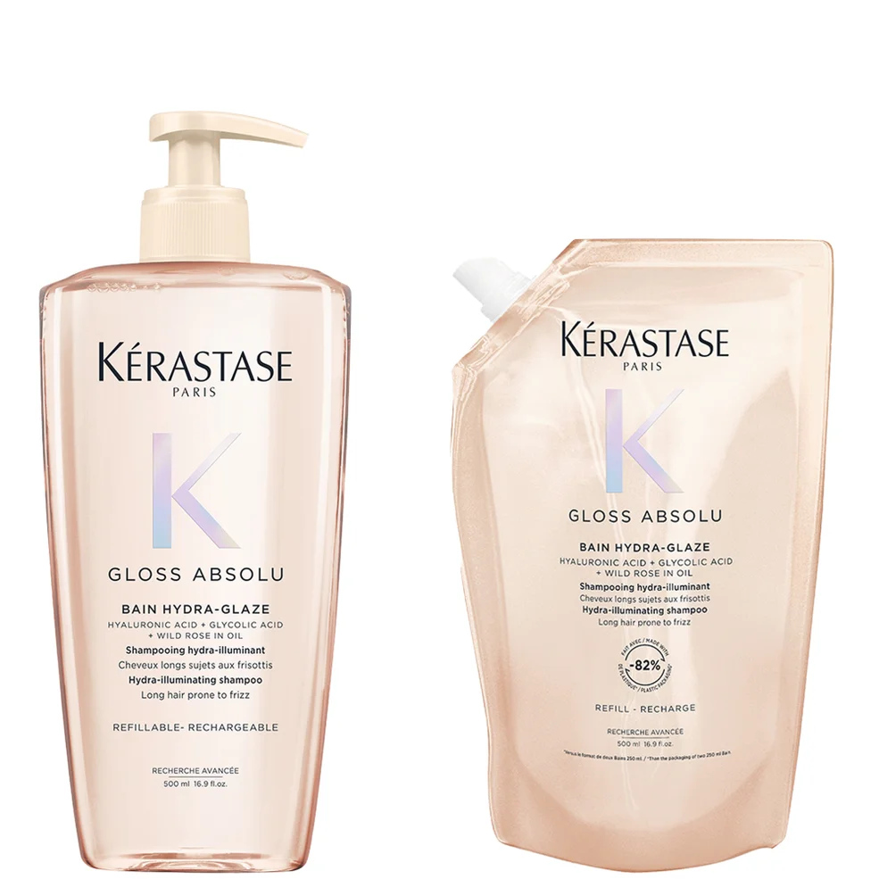 Kérastase Gloss Absolu Shampoo 500ml and Refill Pouch Bundle Zdjęcie 1