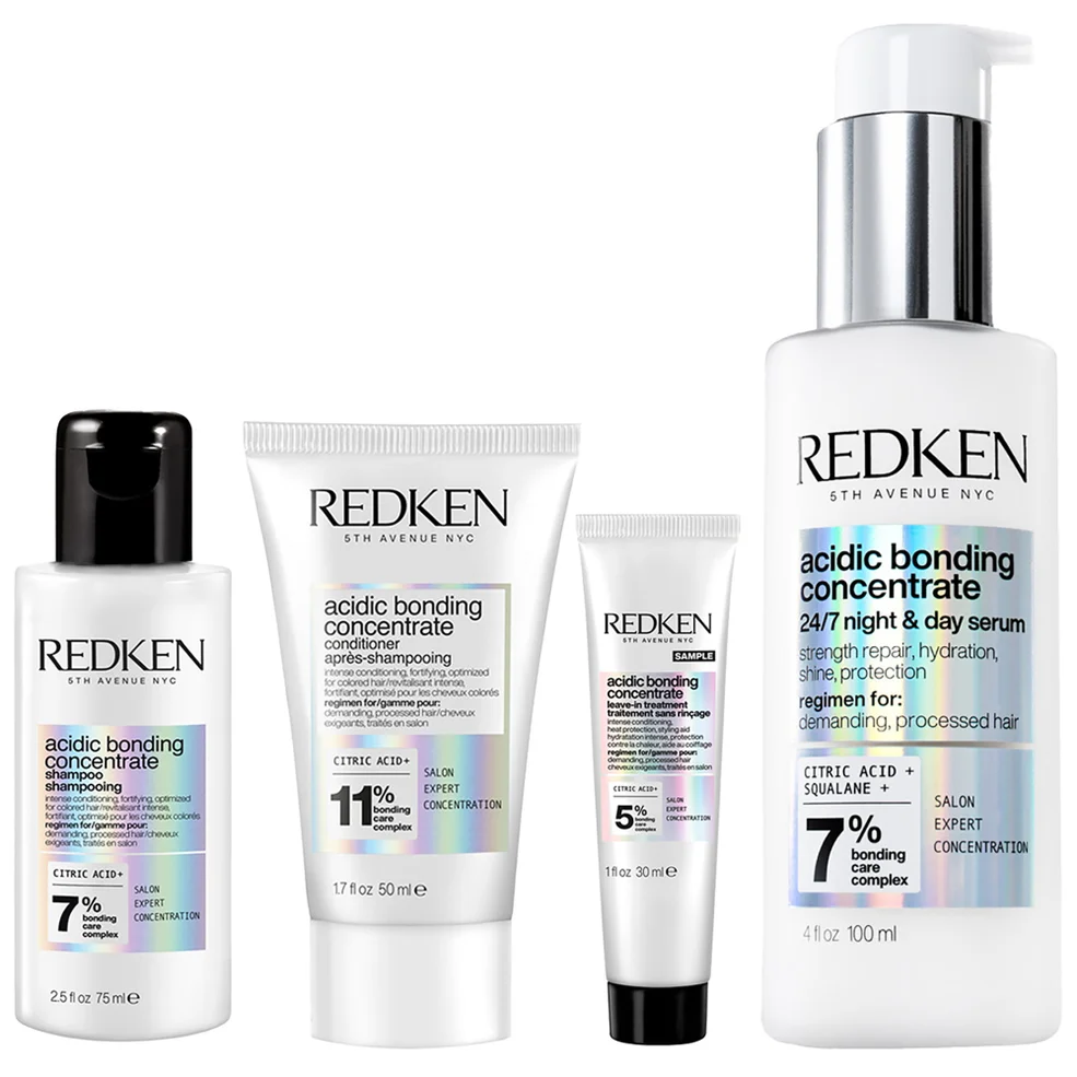 Redken Acidic Bonding Concentrate Shampoo 75ml, Conditioner 50ml, Leave-in Treatment 30ml and 24/7 Night and Day Serum 100ml Zdjęcie 1