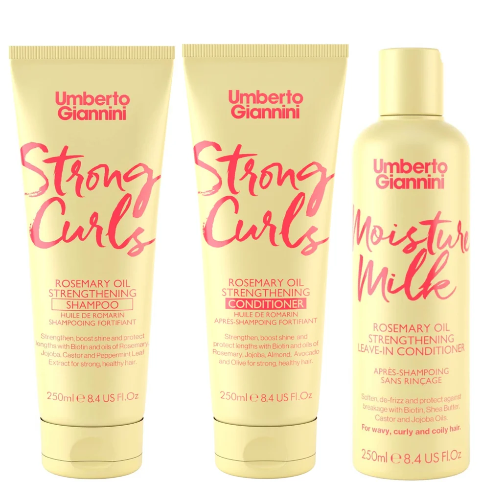 Umberto Giannini Strong Curls Strengthen & Hydrate Trio Zdjęcie 1