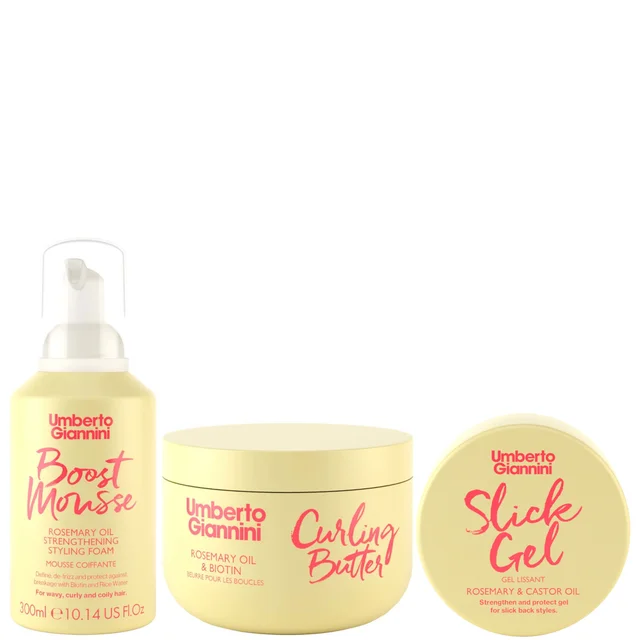 Umberto Giannini Strong Curls Style & Hold Trio