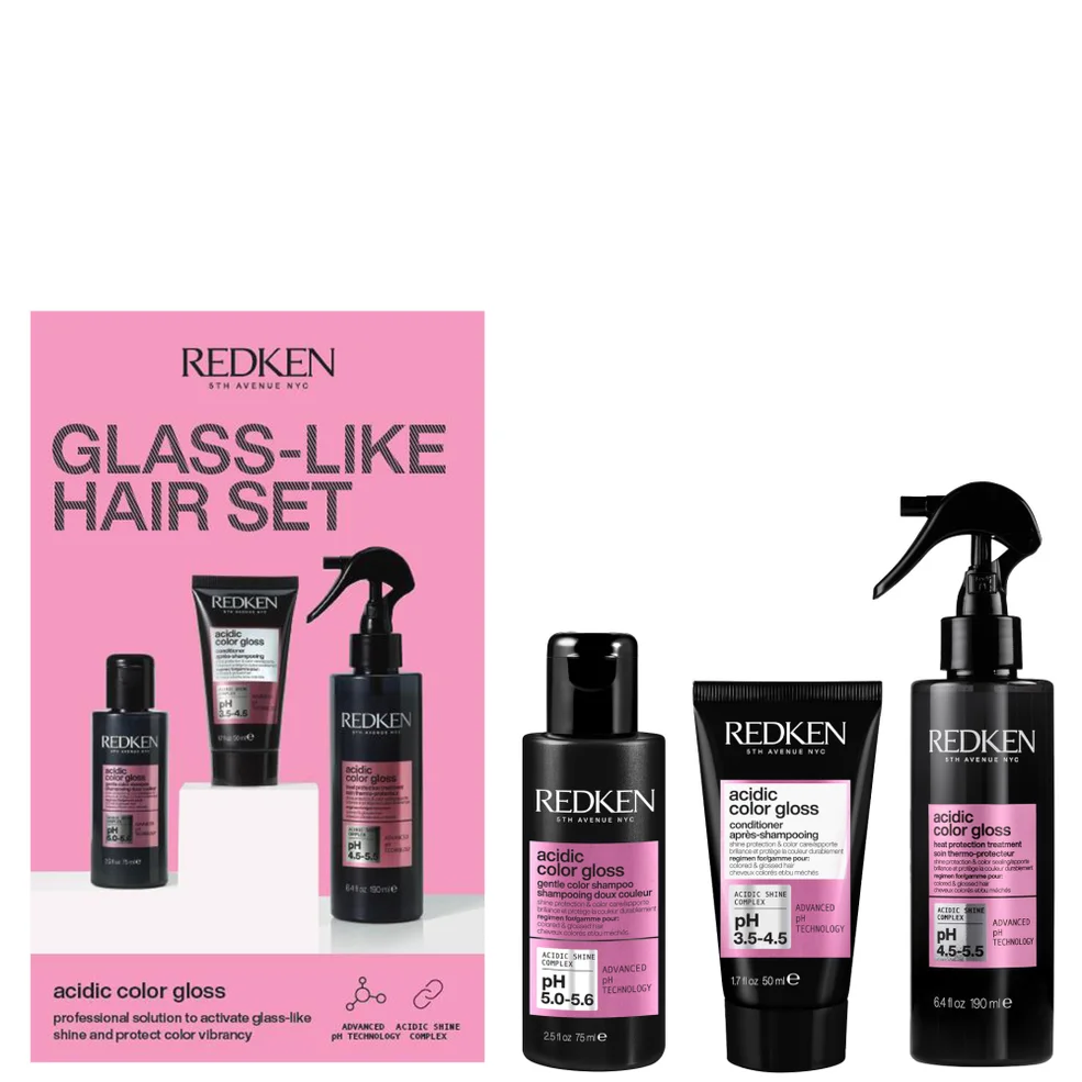 Redken Acidic Color Gloss Discovery Set, Heat Protection Hair Treatment 190ml, Shampoo 75ml , Conditioner 50ml Zdjęcie 1