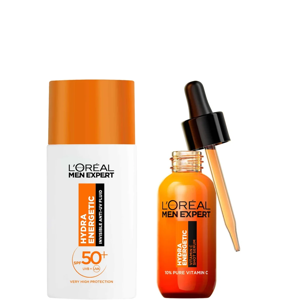 L'Oréal Paris Men Expert Hydra Energetic Vitamin C Serum & SPF50+ Invisible Fluid Bundle Zdjęcie 1