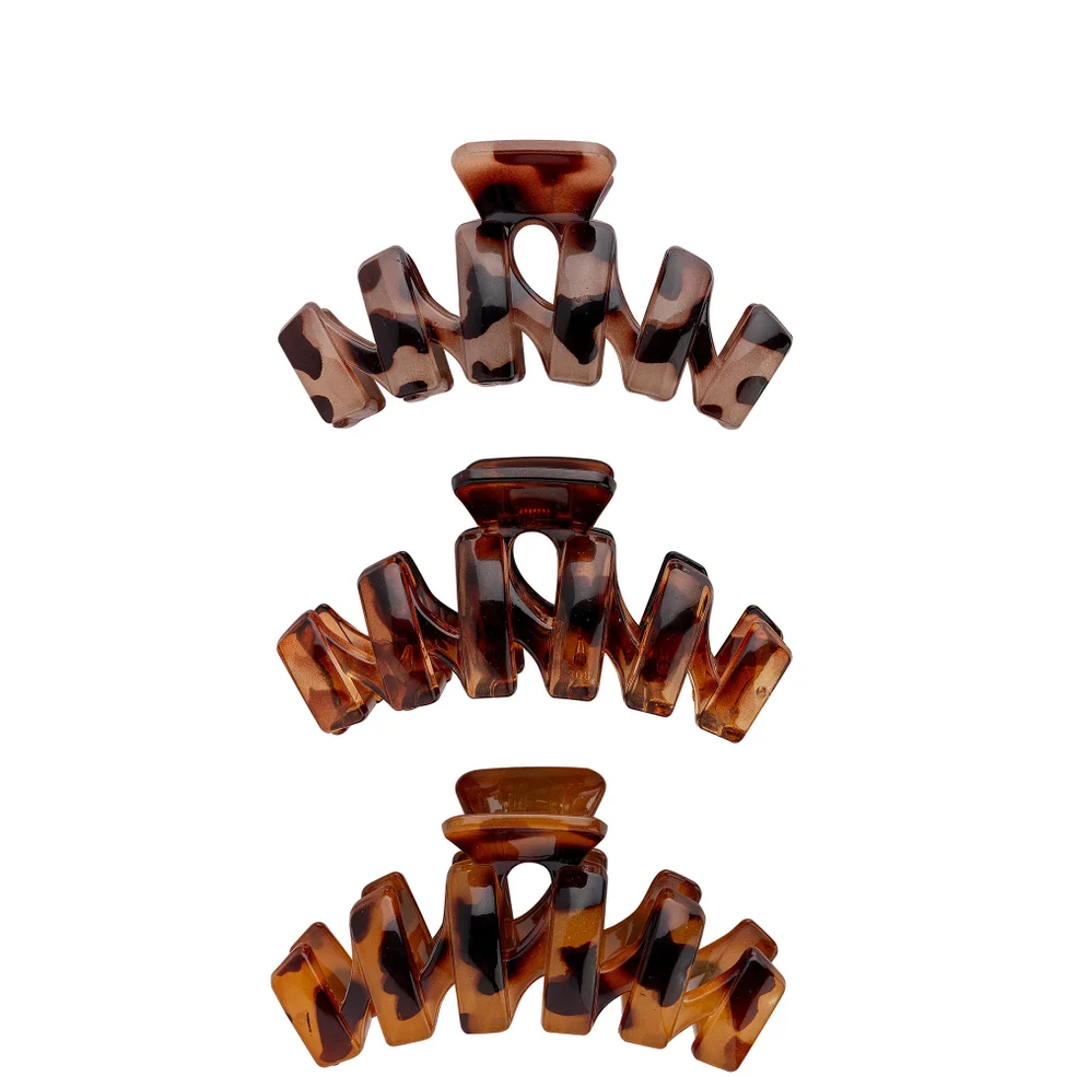 brushworks Tortoiseshell Claw Clips - 3 Pack Zdjęcie 1