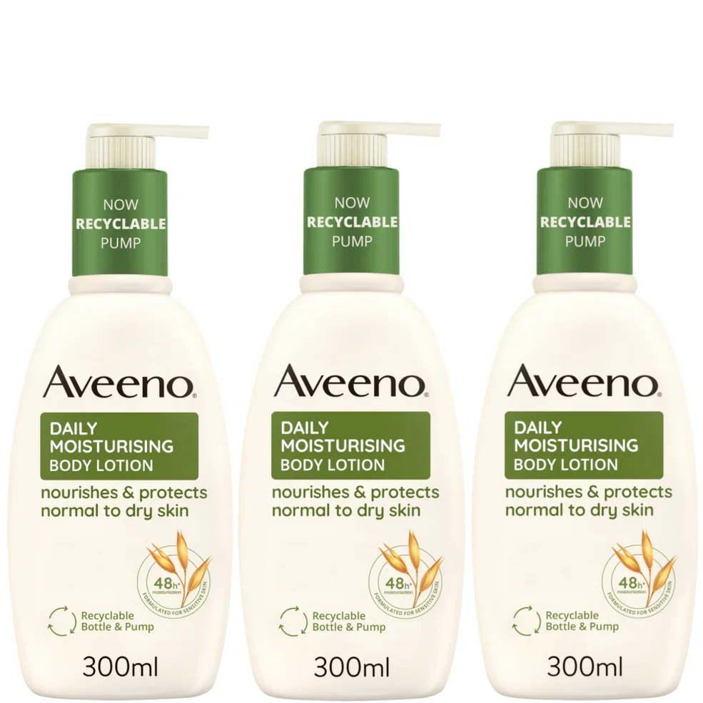 Aveeno Daily Moisturising Lotion Trio for Instant and Long Lasting Hydration 900ml Mega Bundle Zdjęcie 1