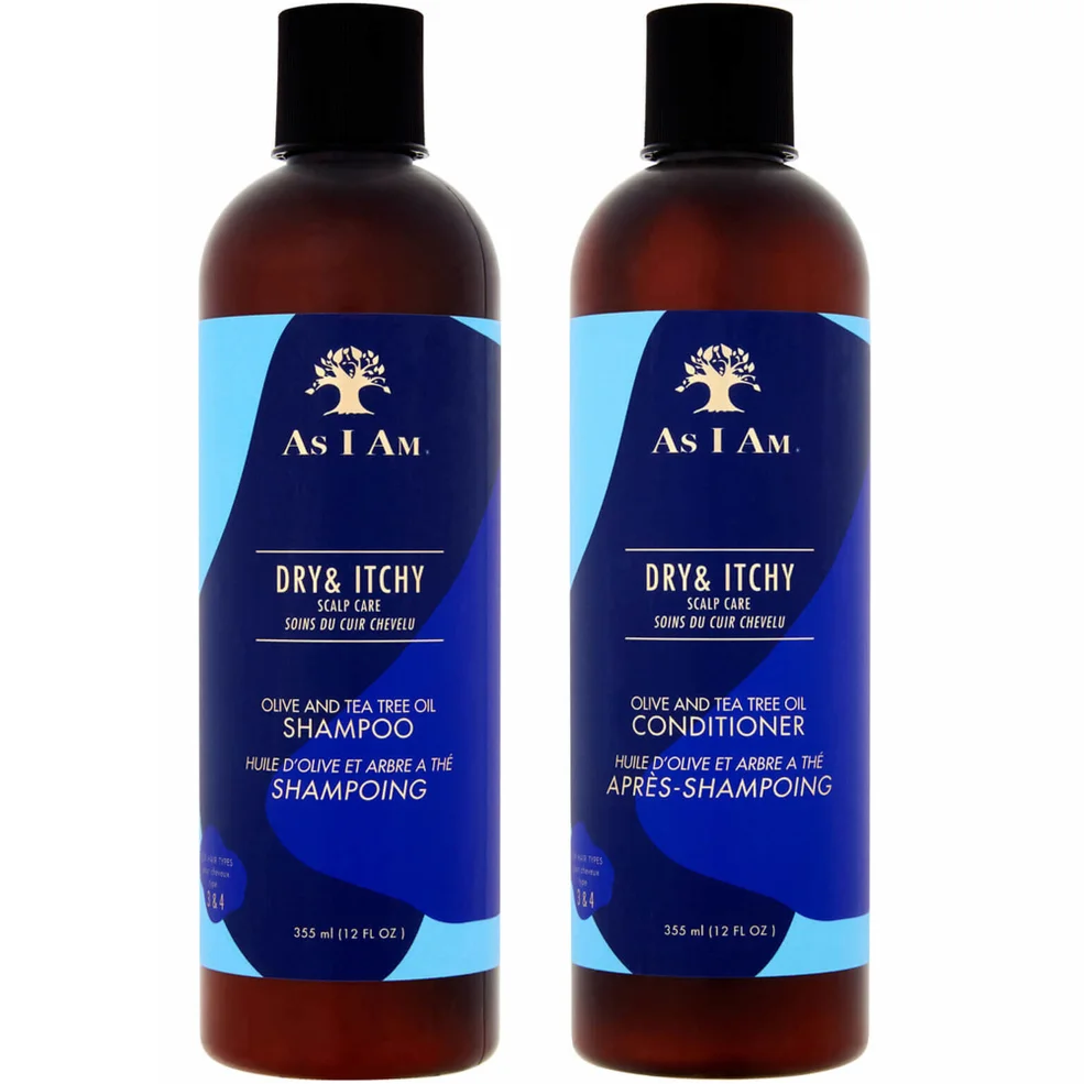 As I Am Dry & Itchy Scalp Care Olive and Tea Trea Oil Shampoo & Conditoner 355ml Zdjęcie 1