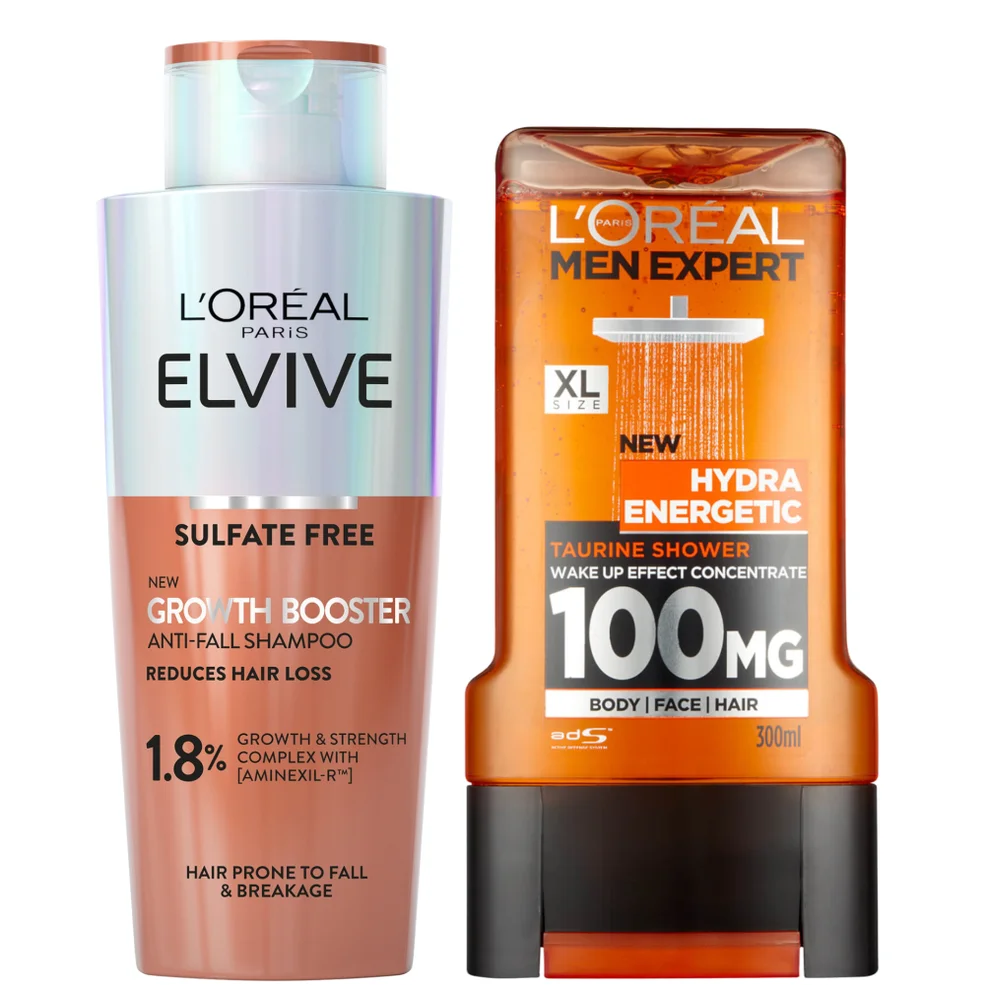 L'Oréal Paris Men Growth Booster Shampoo and Hydra Energetic Shower Gel Zdjęcie 1