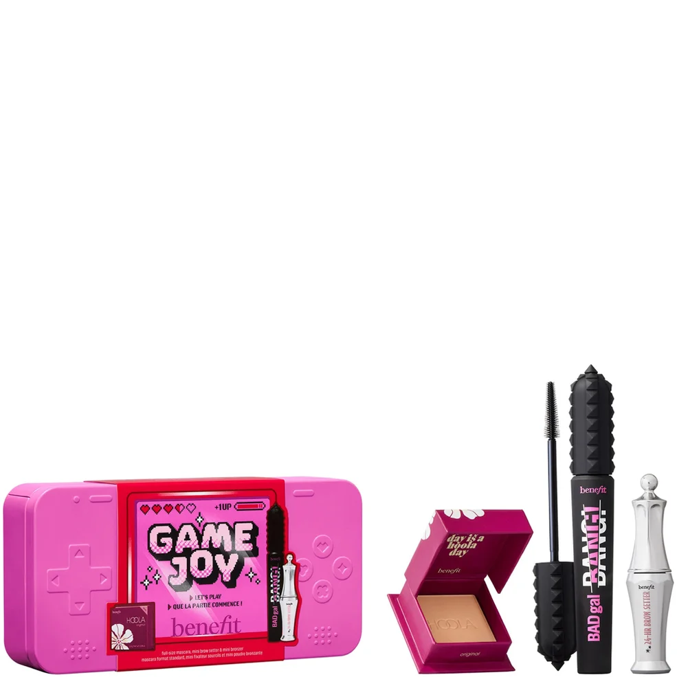 benefit GameJoy Mascara, Brow and Bronzer 3-piece Makeup Gift Set, with Limited Edition Keepsake Tin Zdjęcie 1
