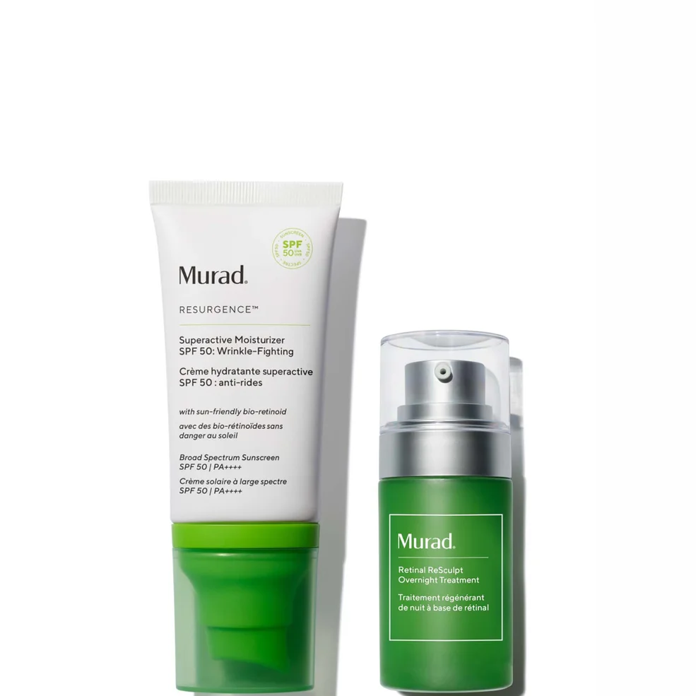 Murad Retinal ReSculpt Overnight Treatment 15ml & Murad Superactive Moisturiser SPF 50: Wrinkle Fighting 50ml Duo Zdjęcie 1