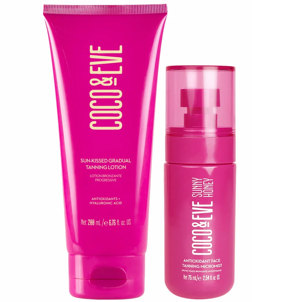 Coco & Eve Face Tanning Micromist and Sun-Kissed Gradual Tanning Lotion Bundle Zdjęcie 1
