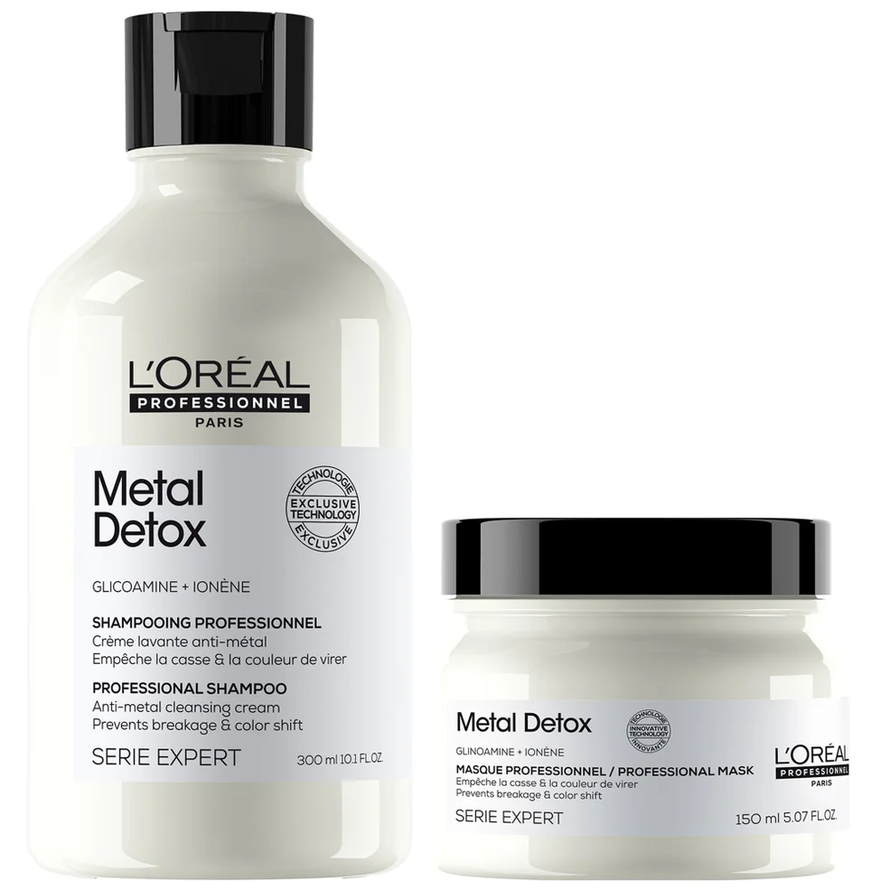 L'Oréal Professionnel Metal Detox Clarifying Shampoo 300ml & Hair Mask 150ml, Prevent Breakage & Colour Fade from Hard Water Zdjęcie 1