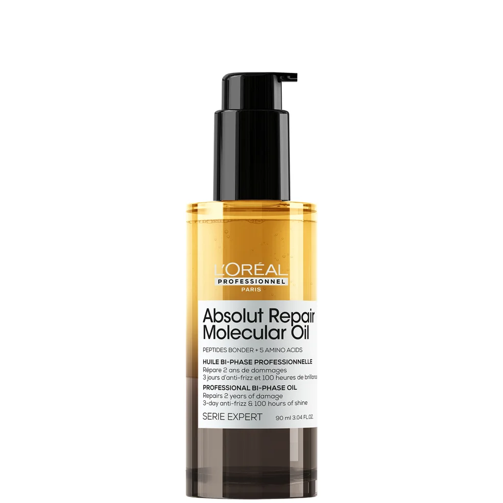 L'Oréal Professionnel Absolut Repair Molecular Bi-Phase Oil for Damaged Hair 90ml, 2x Benefit: High Shine & Repair Zdjęcie 1