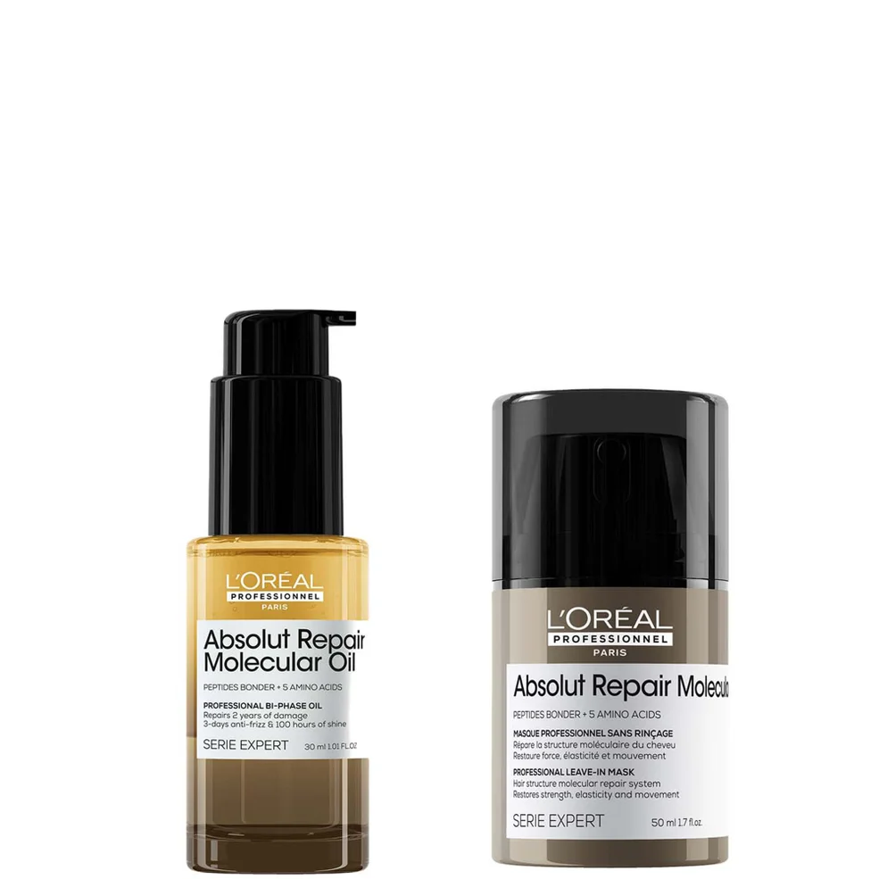 L'Oréal Professionnel Absolut Repair Molecular Leave-in Hair Mask Travel Size 50ml & Bi-phase Hair Oil for Damaged Hair 30ml Zdjęcie 1