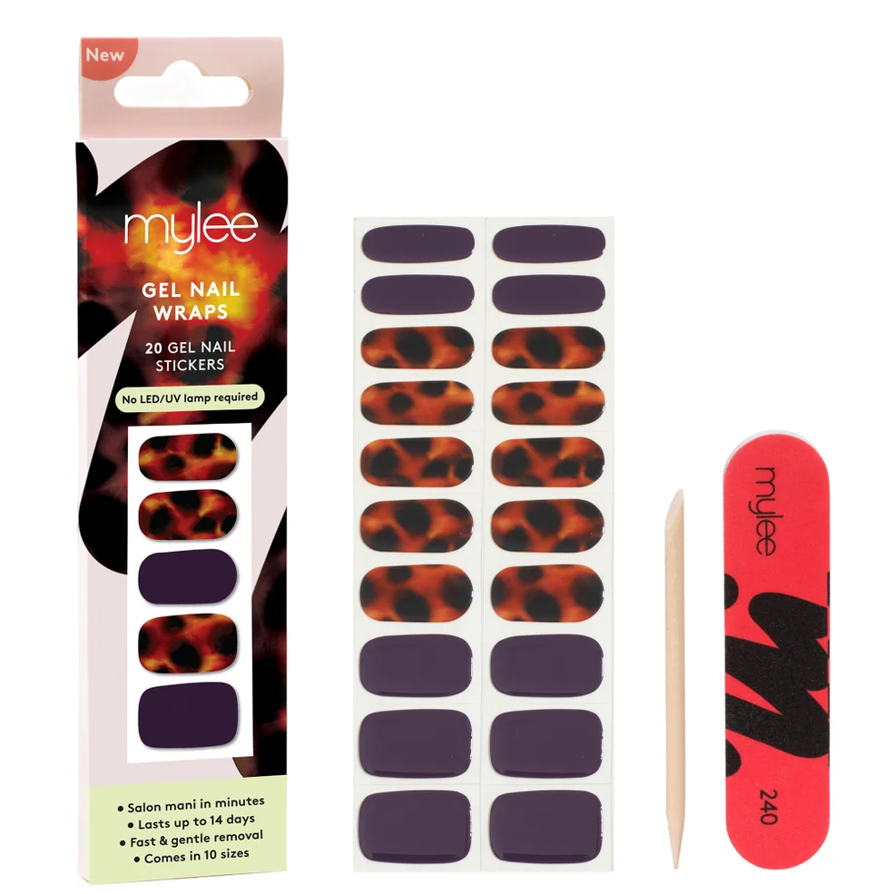 Mylee Gel Nail Wraps - Mulberry Clash Zdjęcie 1